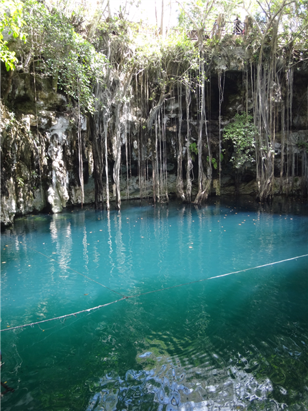 photo d'un cenote prise par les voyageurs