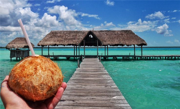 escale à Bacalar pendant le circuit au Mexique