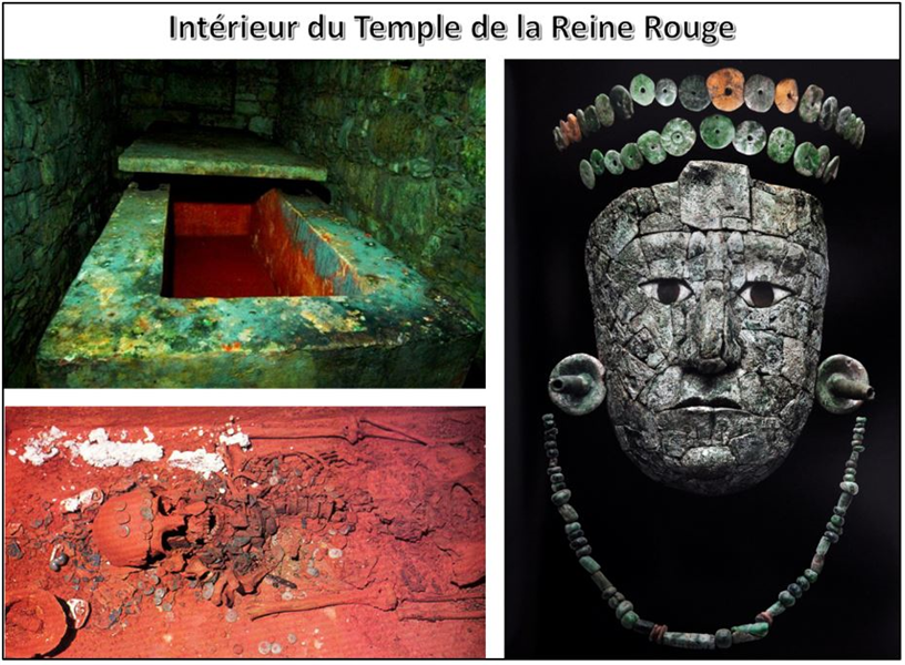 interieur du temple de la reine route à Palenque