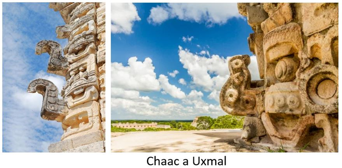 visiter Uxmal et voir les sculptures du Chaac sur les monuments