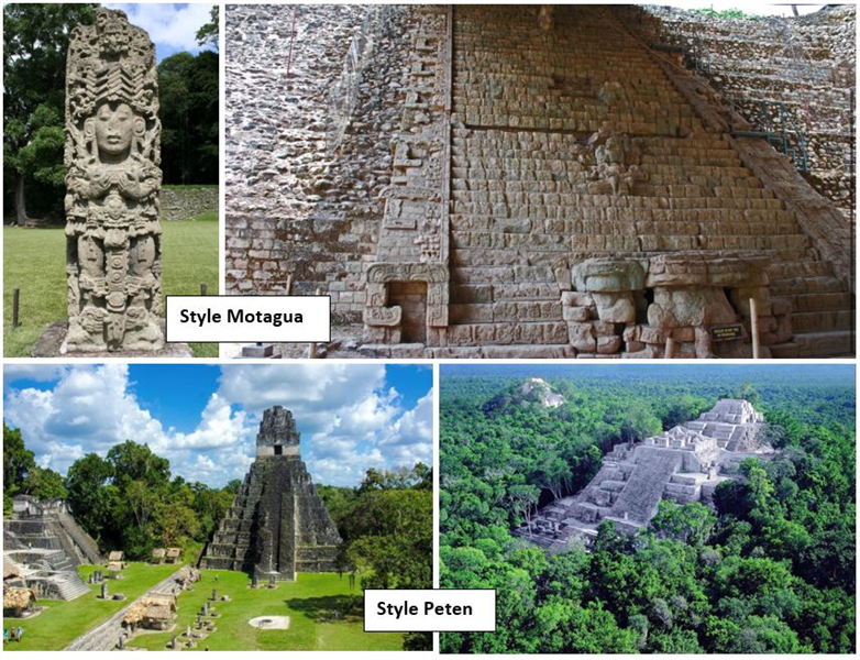 architecture Peten des Mayas
