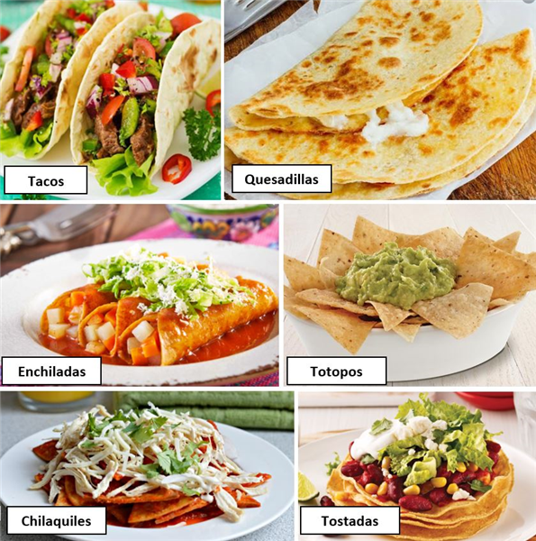 differents tacos au mexique