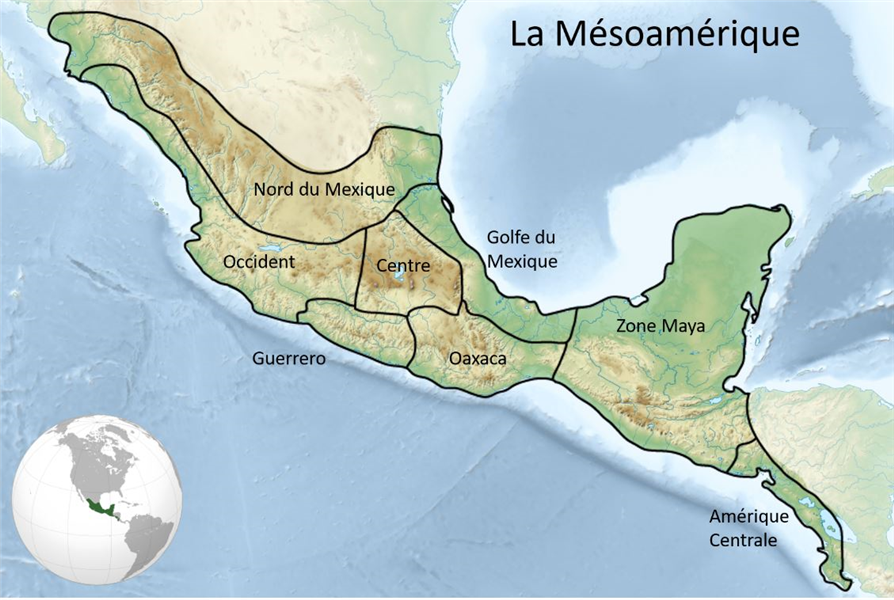 carte de la mesoamerique 