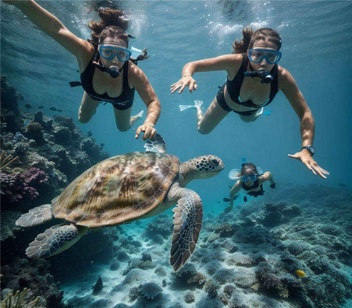faire du snorkeling avec des tortues au mexique