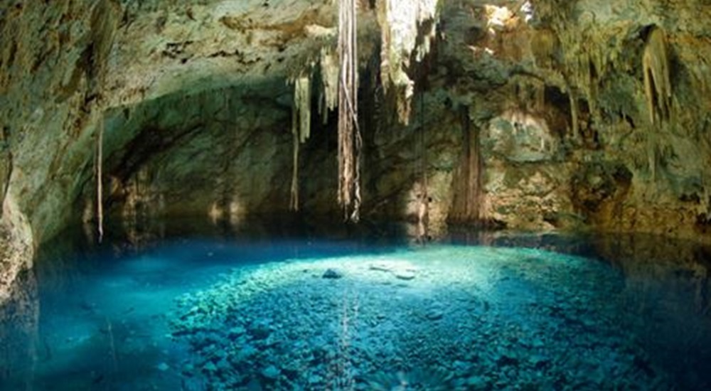 baignade familiale dans un cenote