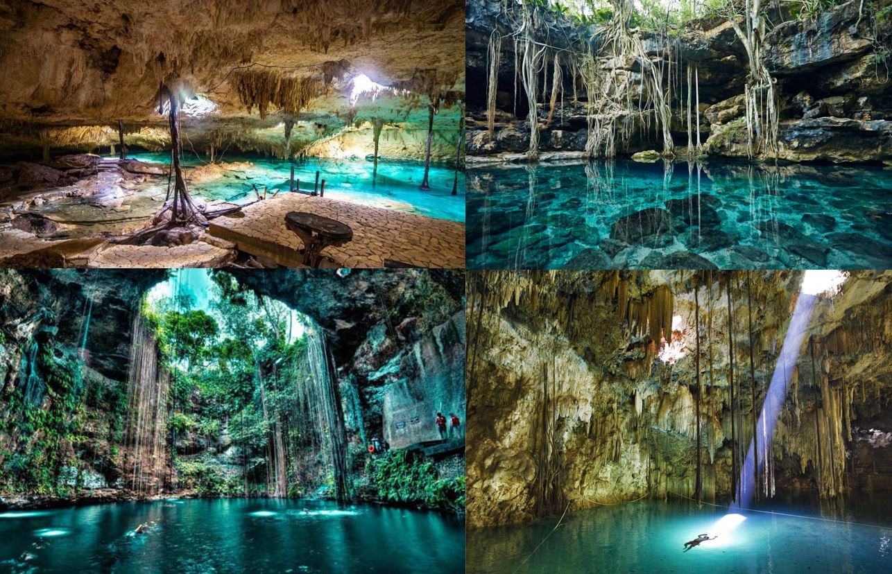 Nager en cenote au Yucatan